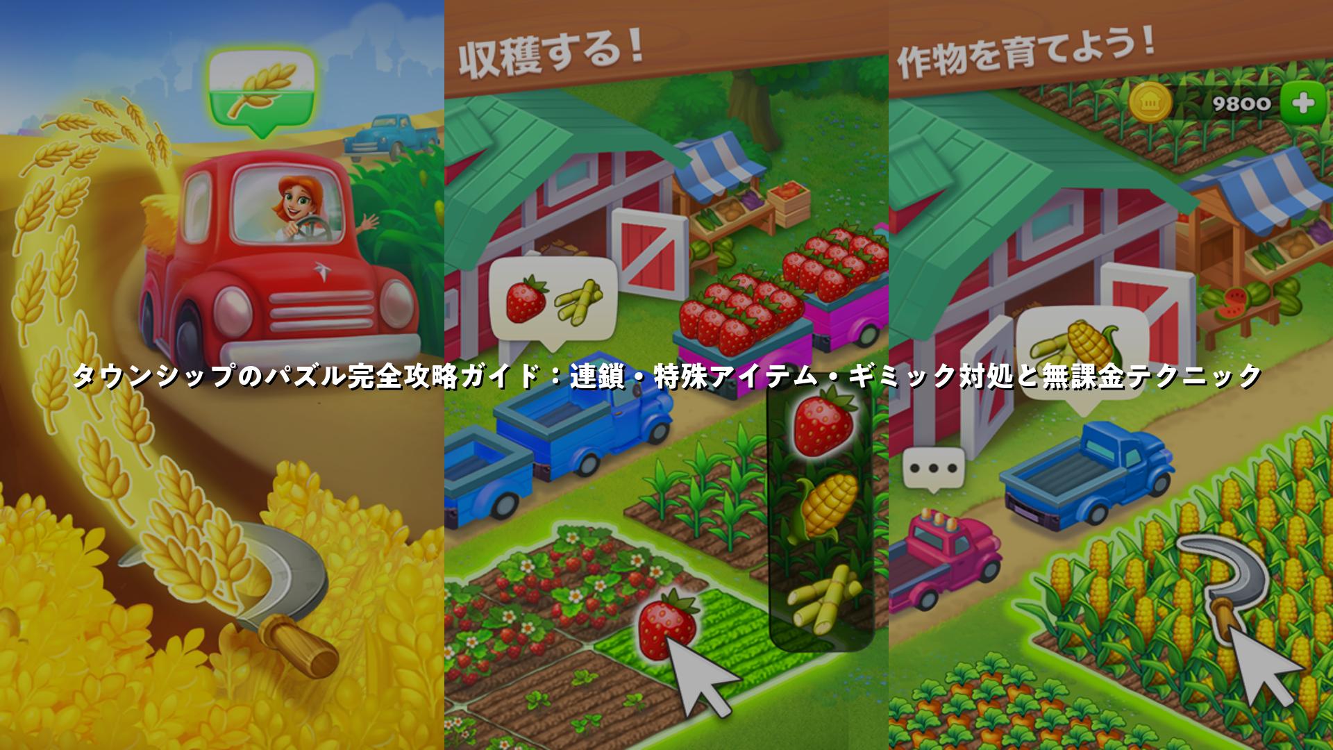 タウンシップのパズル完全攻略ガイド：連鎖・特殊アイテム・ギミック対処と無課金テクニック | スマホゲームNavi